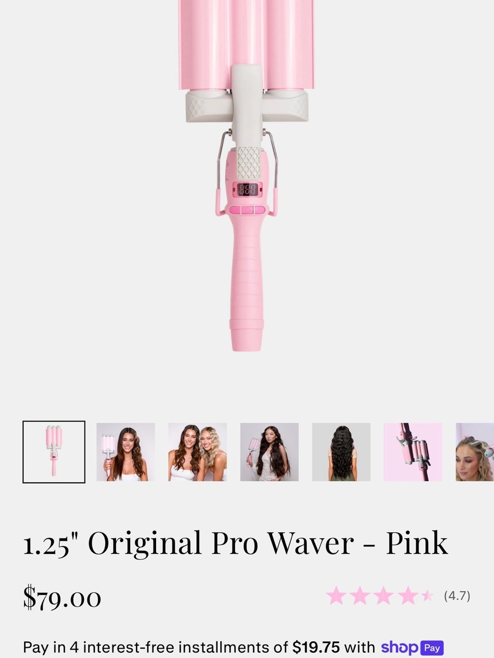 Original Pro Waver 1.25" Pink Hair Waver